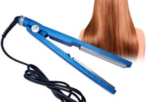 PLANCHITA DE PELO ALISADORA DE CABELLO PLANCHA TITANIO AZUL 45W