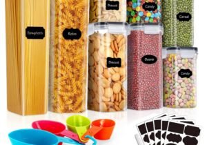 SET RECIPIENTES ALMACENAMIENTO DE ALIMENTOS  8 PIEZAS