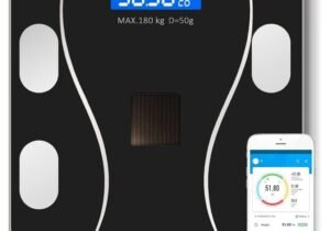 BALANZA BAÑO INTELIGENTE SMART SCALE APP BLUETOOTH PARA CELULAR RECARGABLE Y SOLAR
