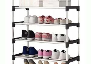 ORGANIZADOR PARA CALZADO 4 NIVELES ESTANTES RACK PARA ZAPATOS O ZAPATERA 4 ESTANTES