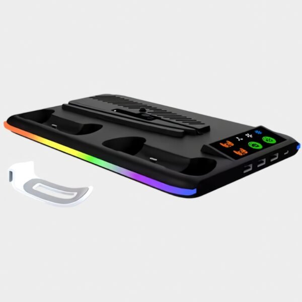 Bandeja Cooler Ventilación + Base Carga Doble Compatible Ps5