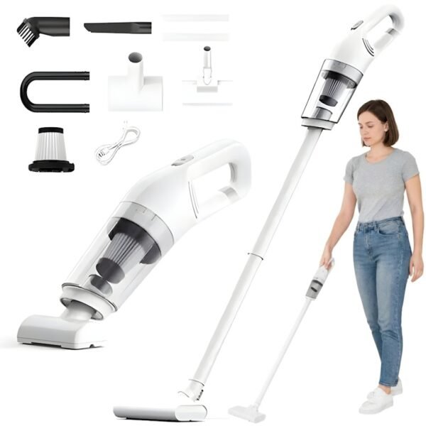 ASPIRADORA PORTATIL 120W DE MANO INALAMBRICA PARA AUTO Y HOGAR RECARGABLE USB-C + ACCESORIOS