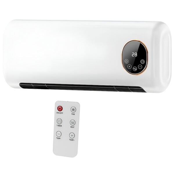 CALEFACTOR DE PARED CON DISPLAY + ACCESORIO PARA SECAR ROPA 2000W BLANCO