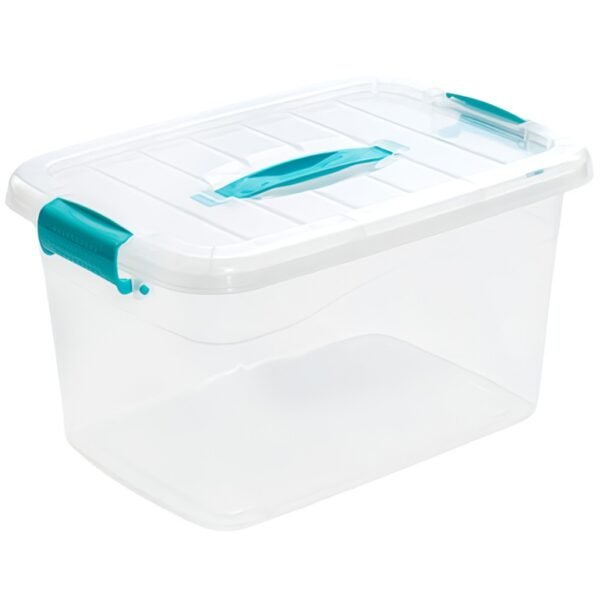 CAJA ORGANIZADORA ORGANIZADOR PLASTICO 50 LITROS COLOR TRANSPARENTE CAJON RUEDAS